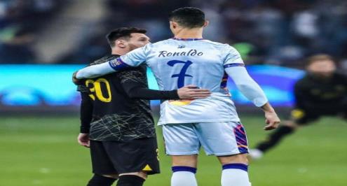 جماهير اتحاد جدة تهتف لميسي قبل مواجهة رونالدو (فيديو)